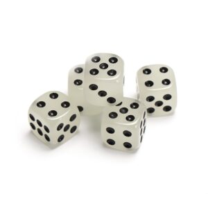 Leuchtende Spielwürfel (12 Stück), 6-seitig, 14/16 mm Würfel im Dunkeln für Indoor und Outdoor Spielabende